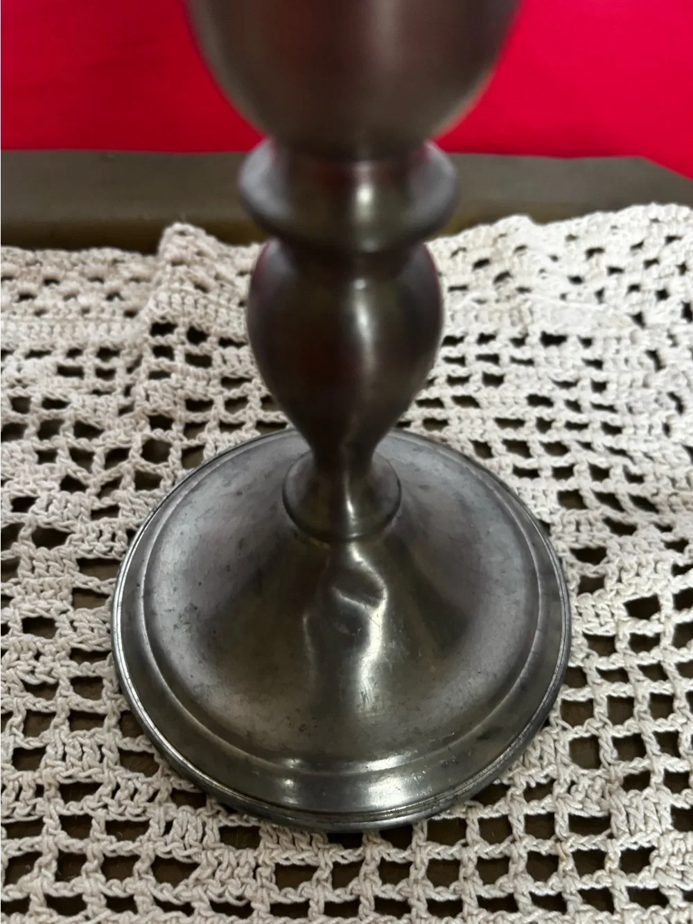 Vintage pewter pair of candlesticks - Home Accents